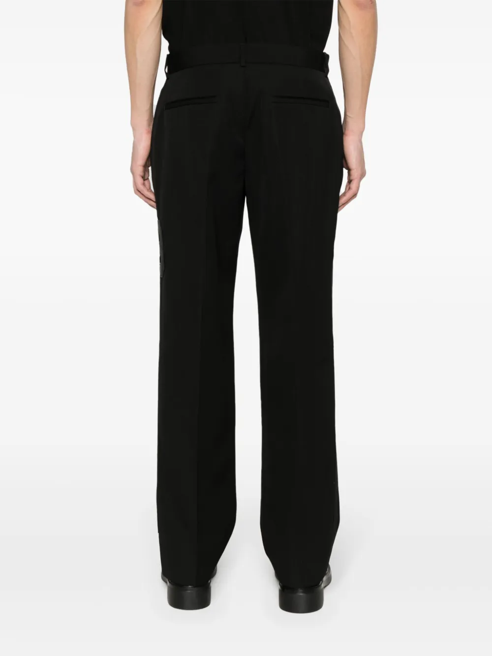 Прямые брюки из вирджинской шерсти OFF-WHITE, черный — фото 4