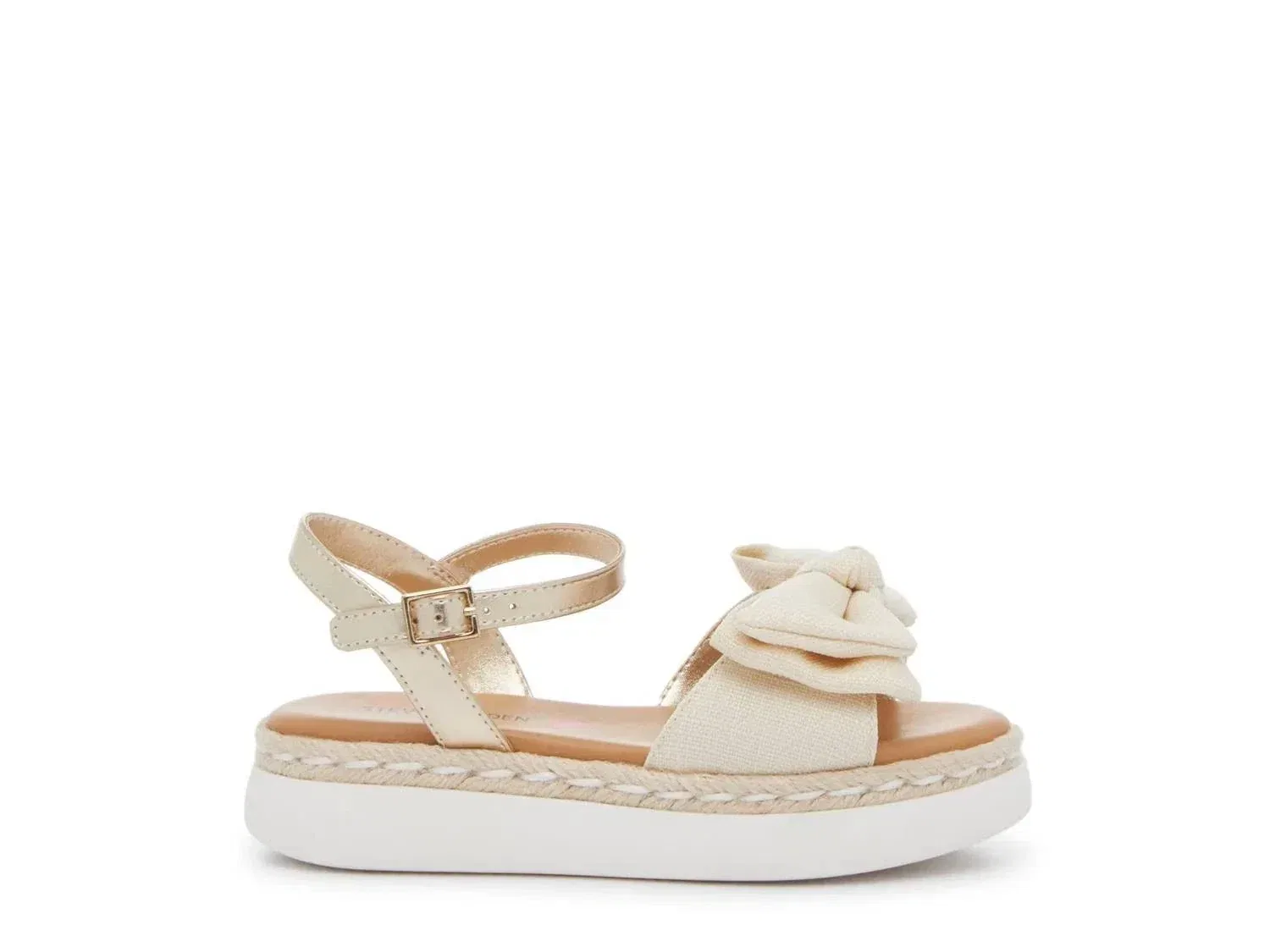Детские сандалии Steve Madden Jamuse, бежевые, с бантом, на платформе, модель ZAP1580 — фото 2