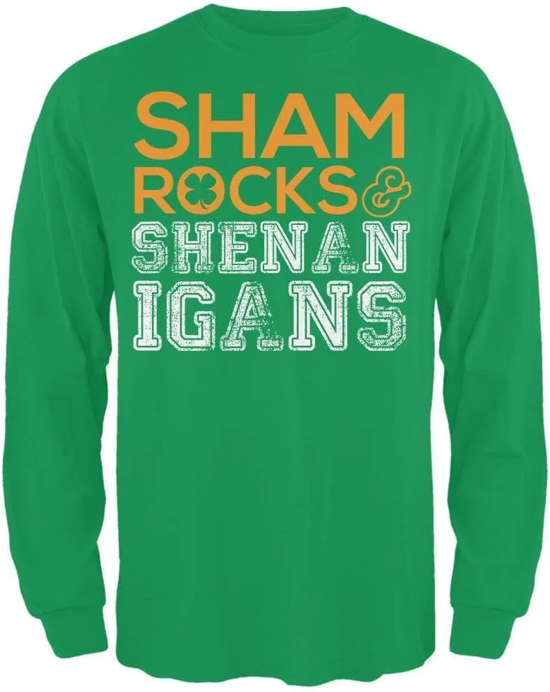

Old Glory St. Patrick's Day - Shamrocks & Shenanigans мужская футболка с длинным рукавом