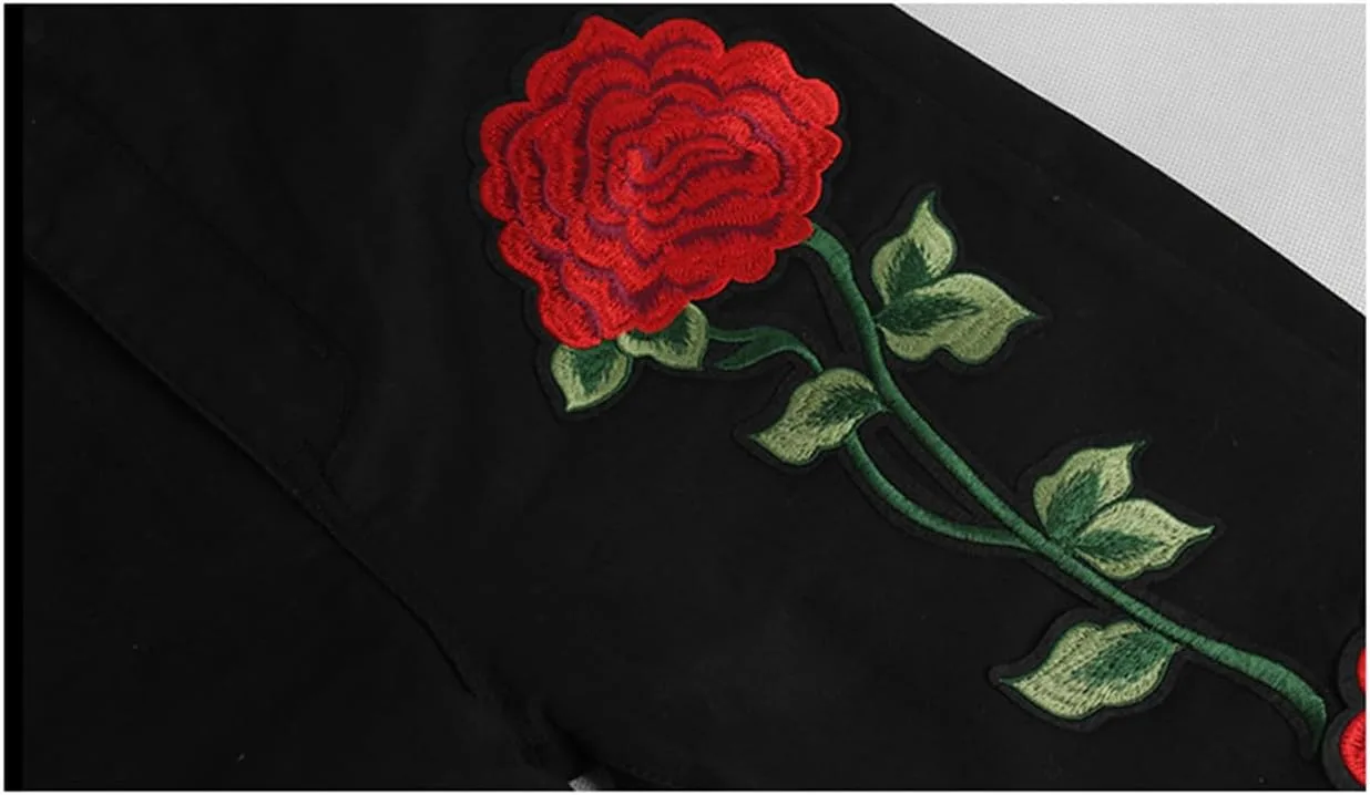 

Andongnywell Женские джинсы Slim Fit с вышивкой и цветочным принтом