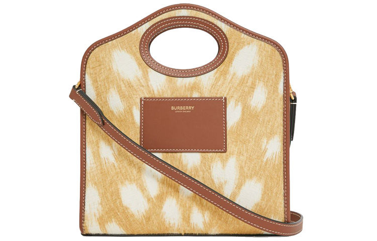 Мини-сумка Burberry из телячьей кожи с принтом 'Олень' — фото 2