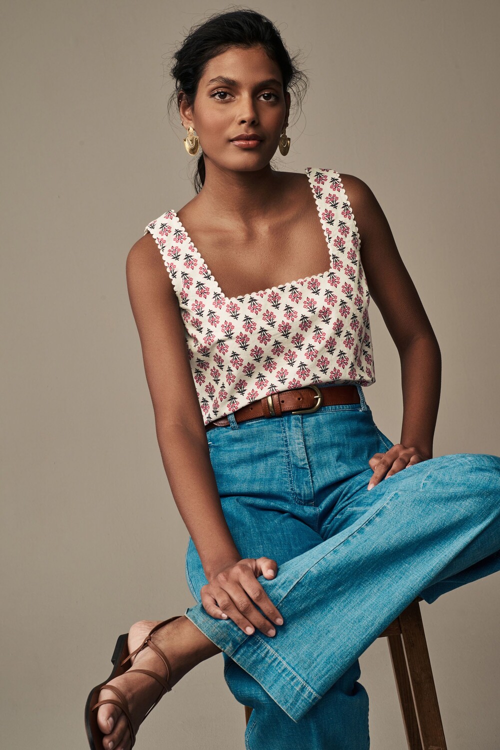 

Топ-Ракушка Broderie Laura Ashley, экрю