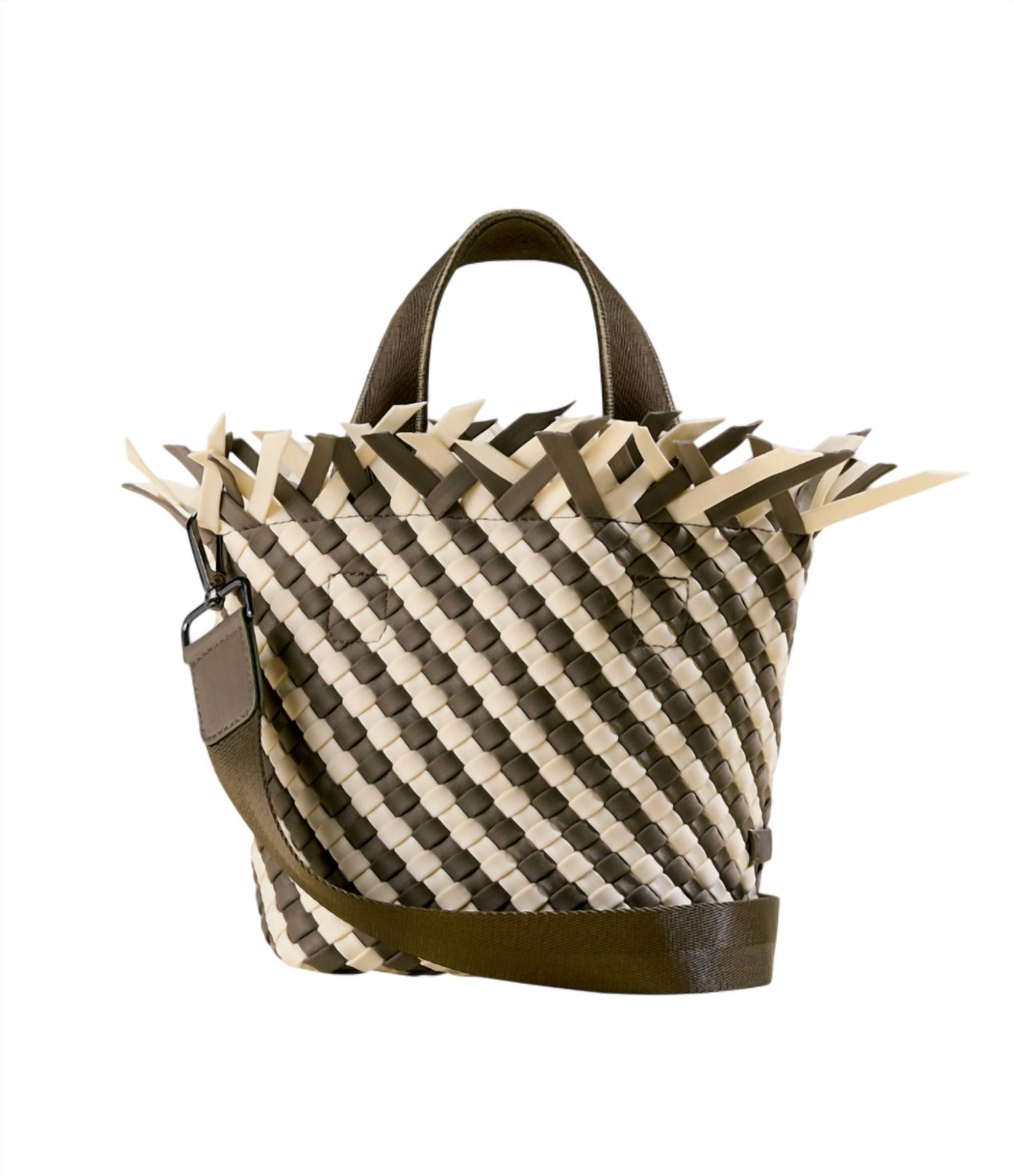 

Сумка-шоппер Havana Striped Tote Bag - Small, серо-коричневый/кремовый Naghedi, серо-коричневый/кремовый