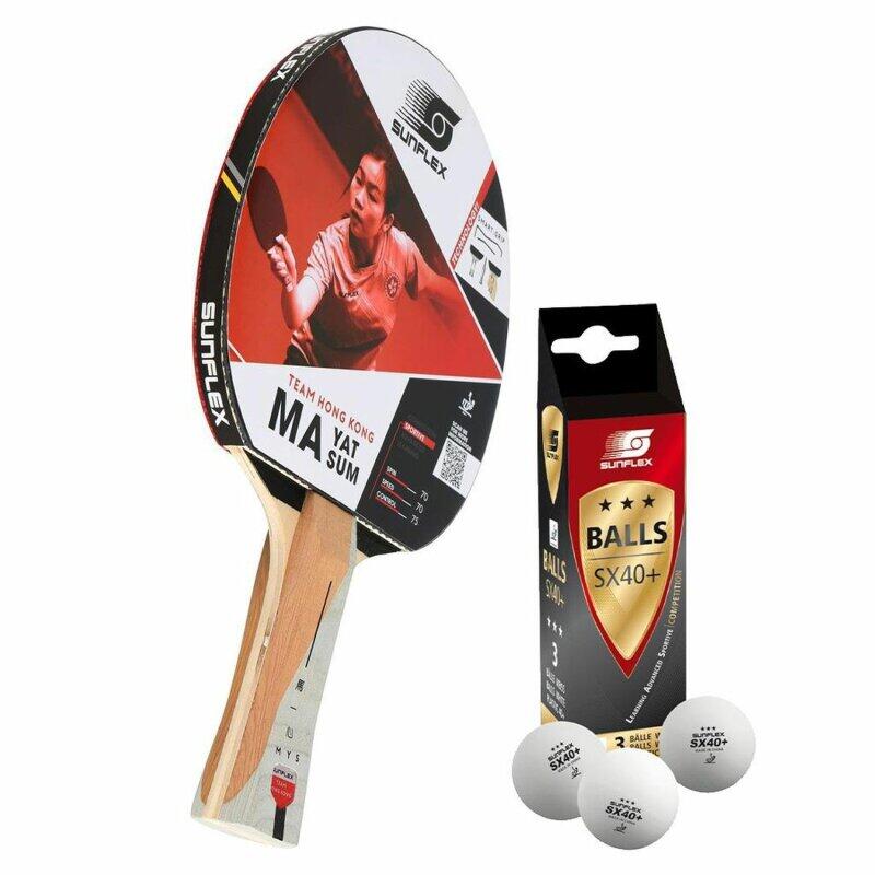 

Ракетка для настольного тенниса Sunflex MA YAT SUM + 3 мяча для настольного тенниса SX+