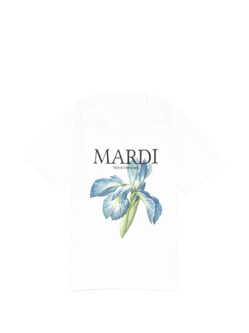 Футболка с лилиями Mardi Mercredi Les Petites, белый