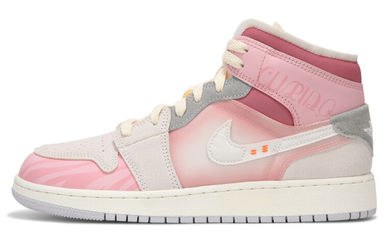 

Кроссовки Air Jordan 1 Vintage Basketball Shoes Men High-top Pink/Beige, розовый