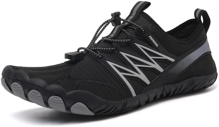 

Мужские водные тапочки для плавания босиком, пляжного спорта, быстросохнущие, нескользящие, дышащие, для бассейна, плавания, походов, прогулок, катания на лодках, рыбалки, дайвинга, серфинга Soft Time Toy, черный