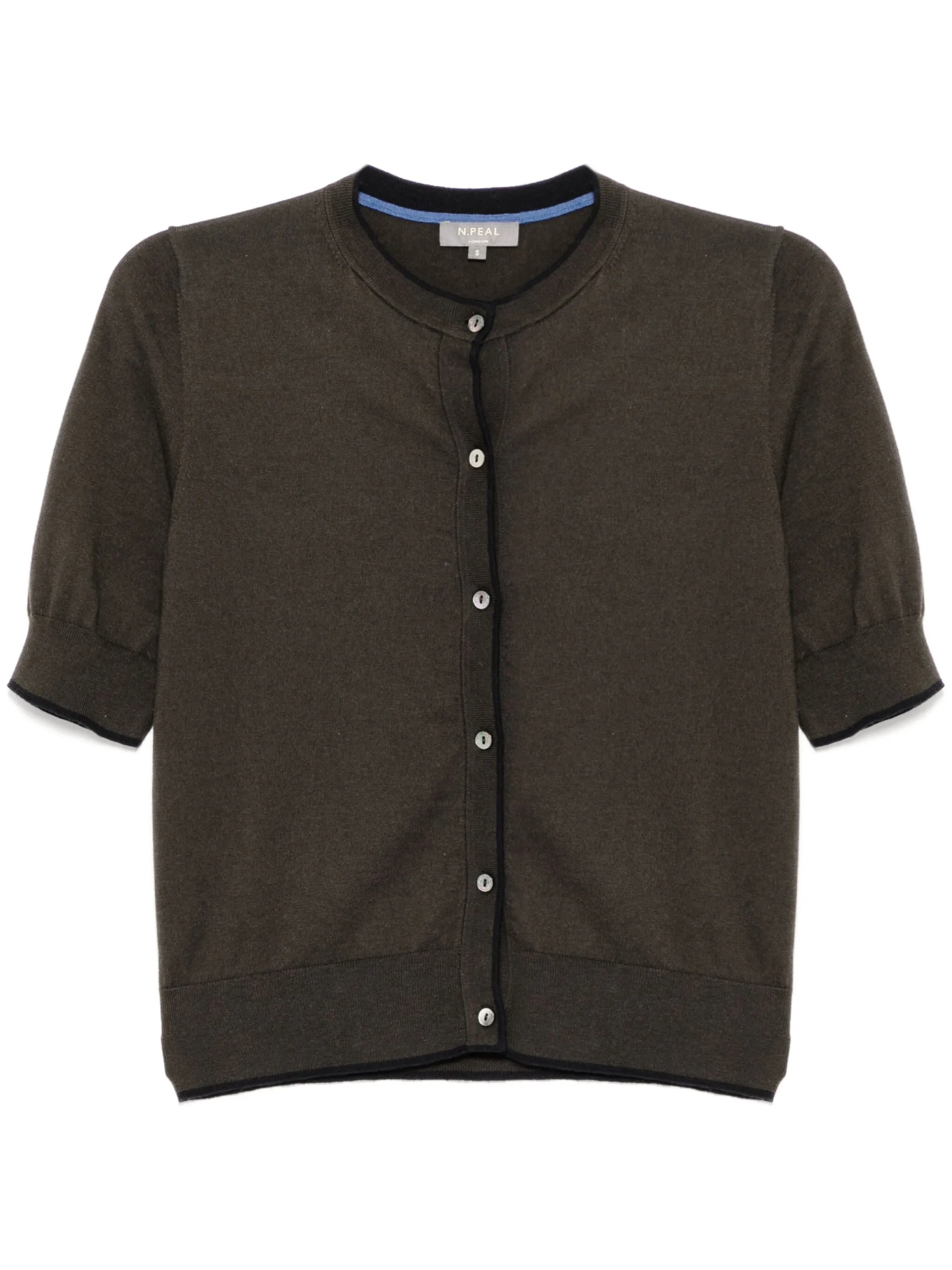 

Футболка на пуговицах N.Peal, зеленый