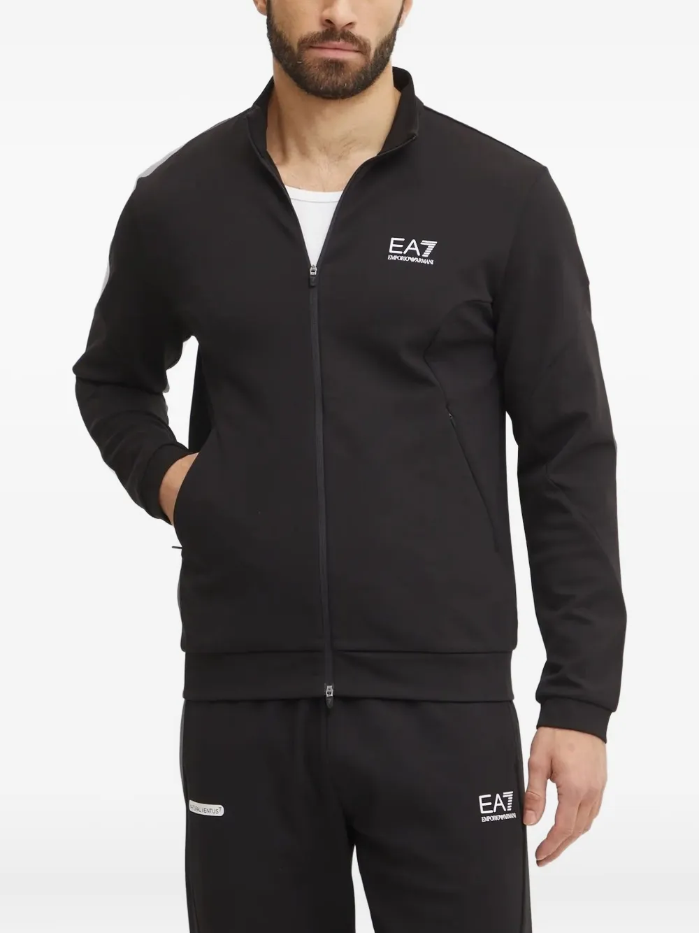 

Толстовка на молнии Ea7 Emporio Armani, черный