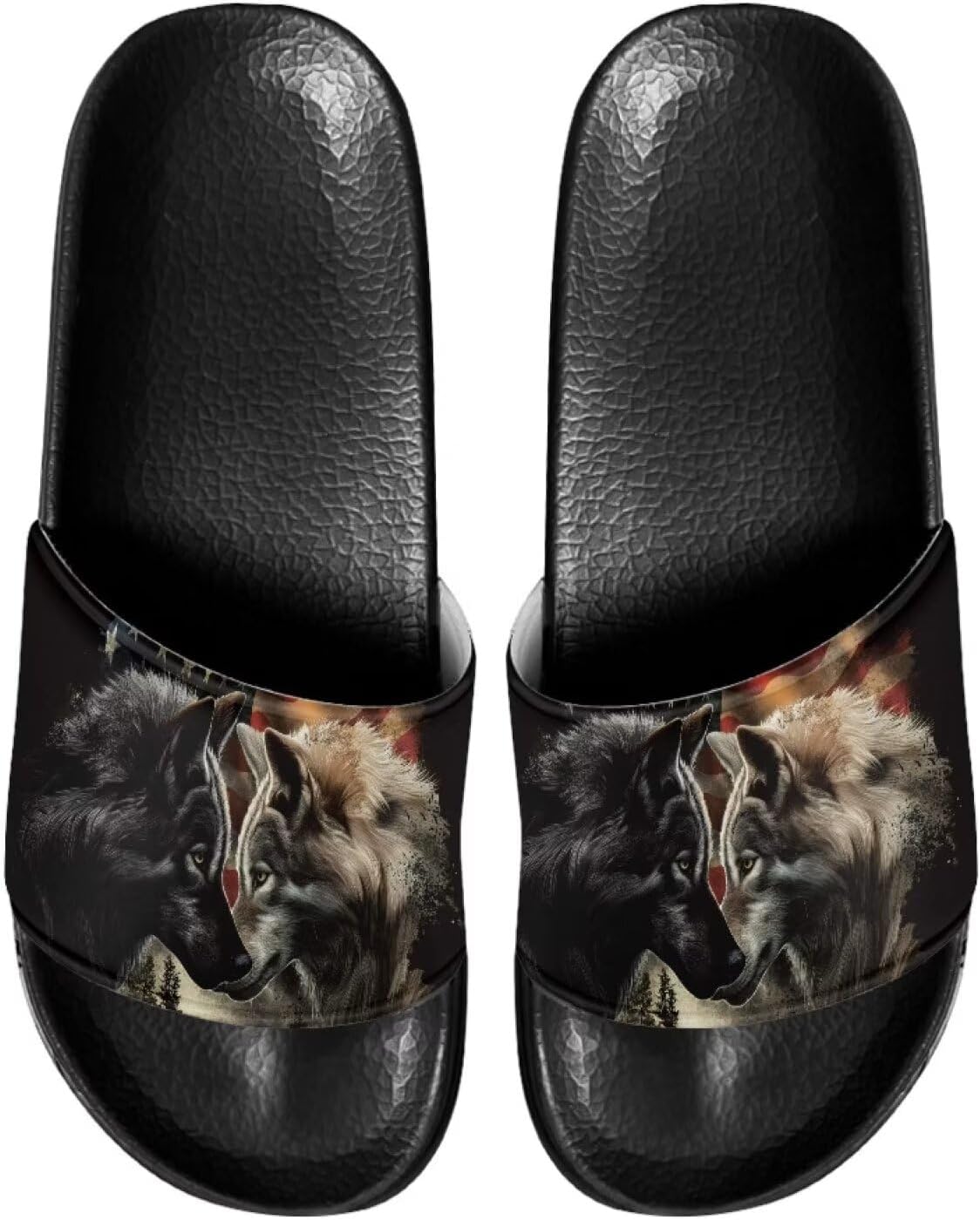 

Мужские шлепанцы для душа Kathyboom, пляжные летние сандалии, открытый носок, нескользящие, на плоской подошве, домашние тапочки, American Flag Horse