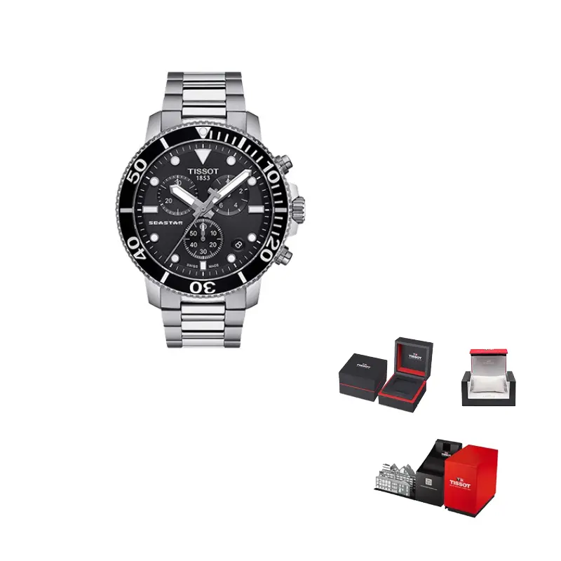 

TISSOT Часы Starfish Collection Quartz Movement Men's Watch Watch 45.5mm Black Dial, Black Dial