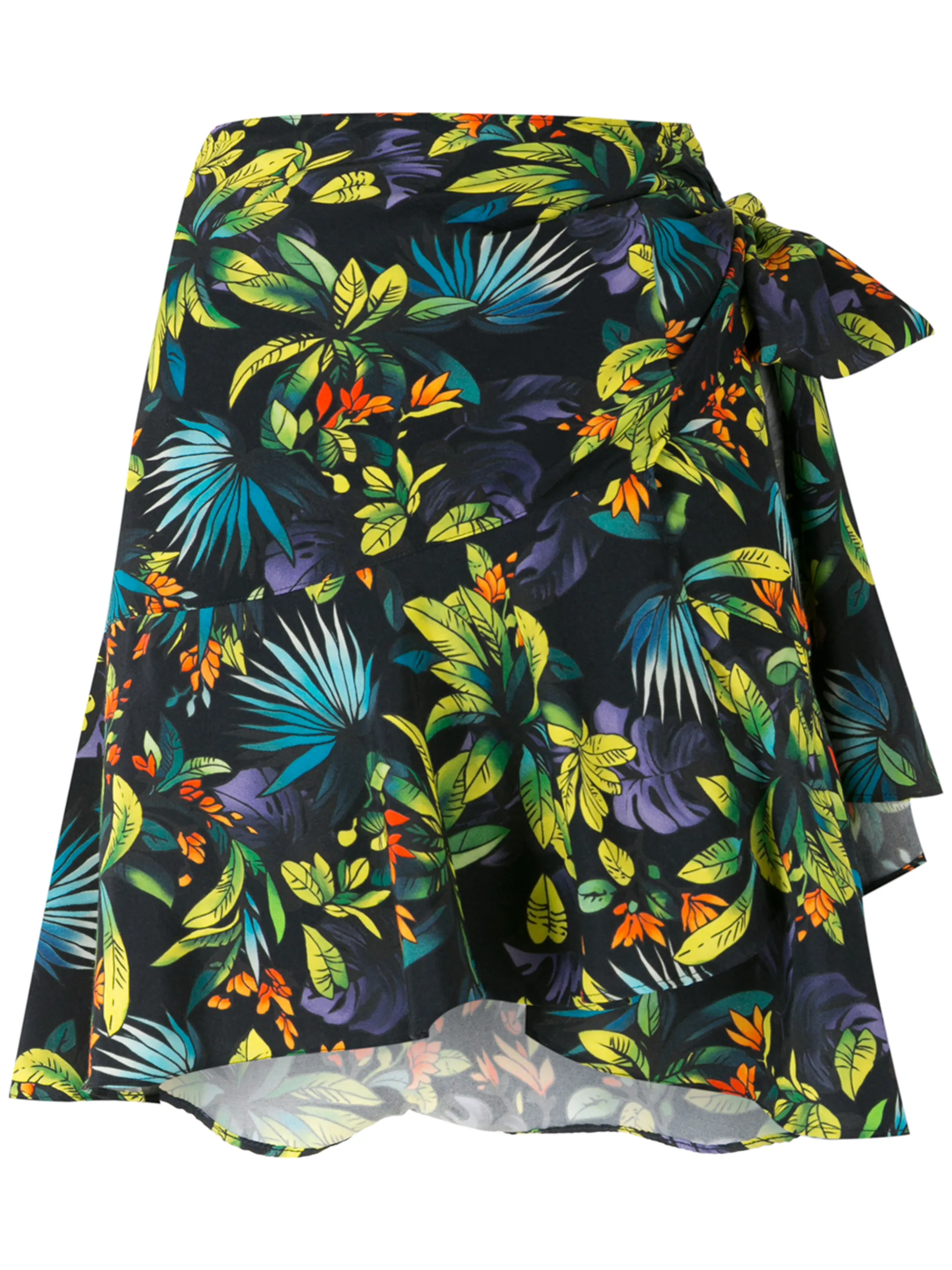 

Юбка с запахом и принтом Amir Slama, черный