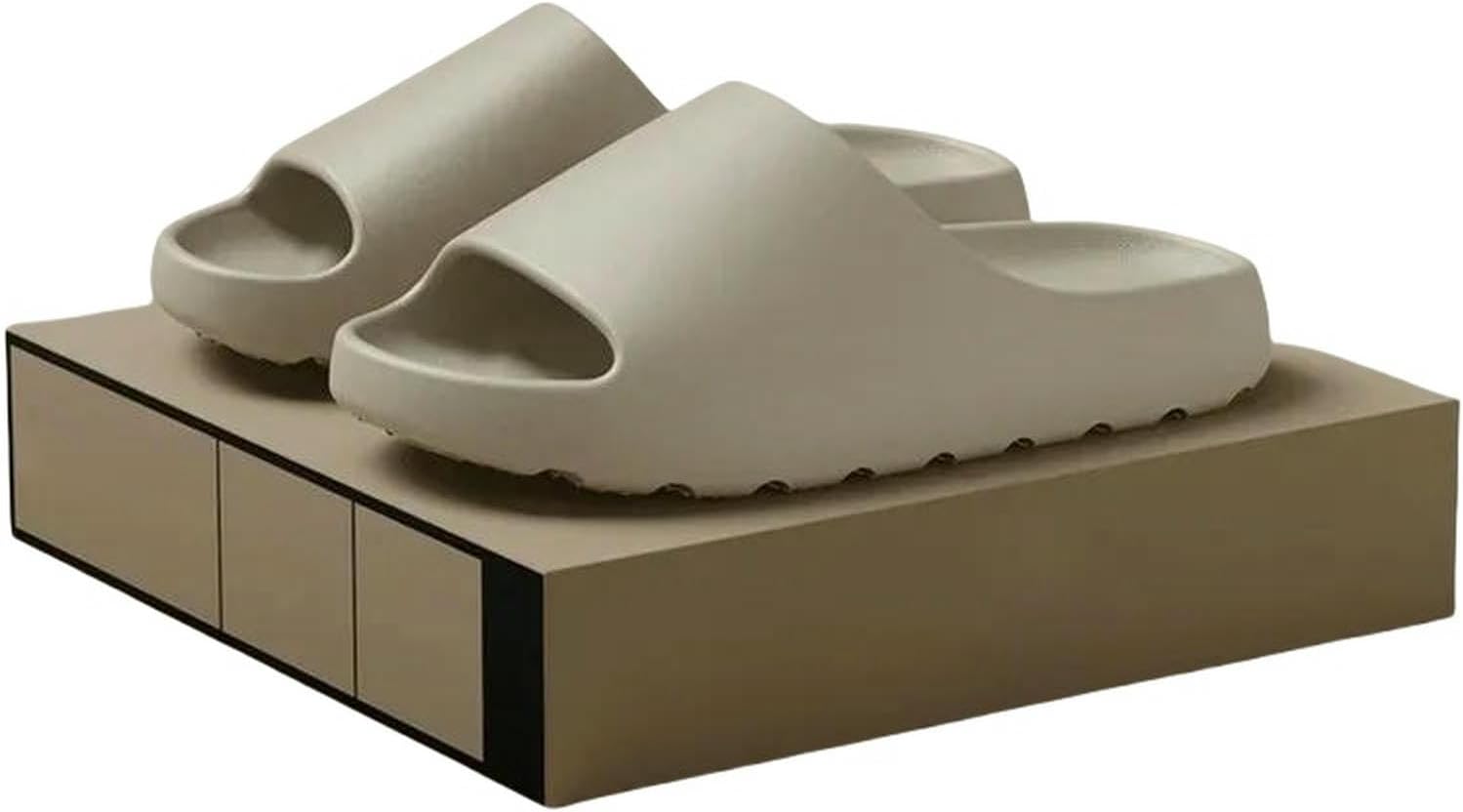 

Домашние тапочки UEBHERV с толстой подошвой, сандалии для лета, мягкая подошва, пляжные мужские тапочки, женские сандалии, шлепанцы, бежевый