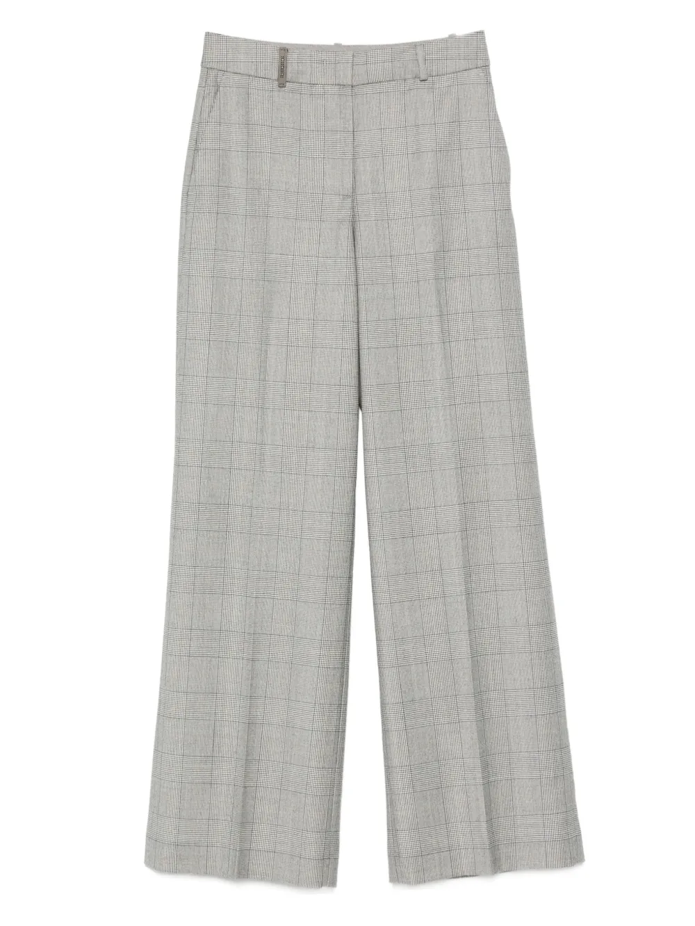 

Клетчатые брюки прямого кроя Peserico, серый