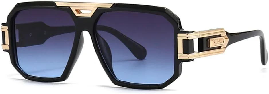 

Солнцезащитные очки MUTYNE в ретро-стиле с крупной оправой, мужские и женские, роскошные, модные, увеличенного размера, с защитой от УФ-излучения UV400, Black Blue