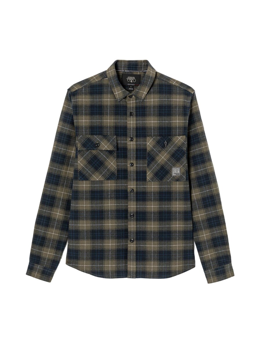 

Рубашка на пуговицах классического кроя Le Temps Des Cerises, Beige/Dark blue