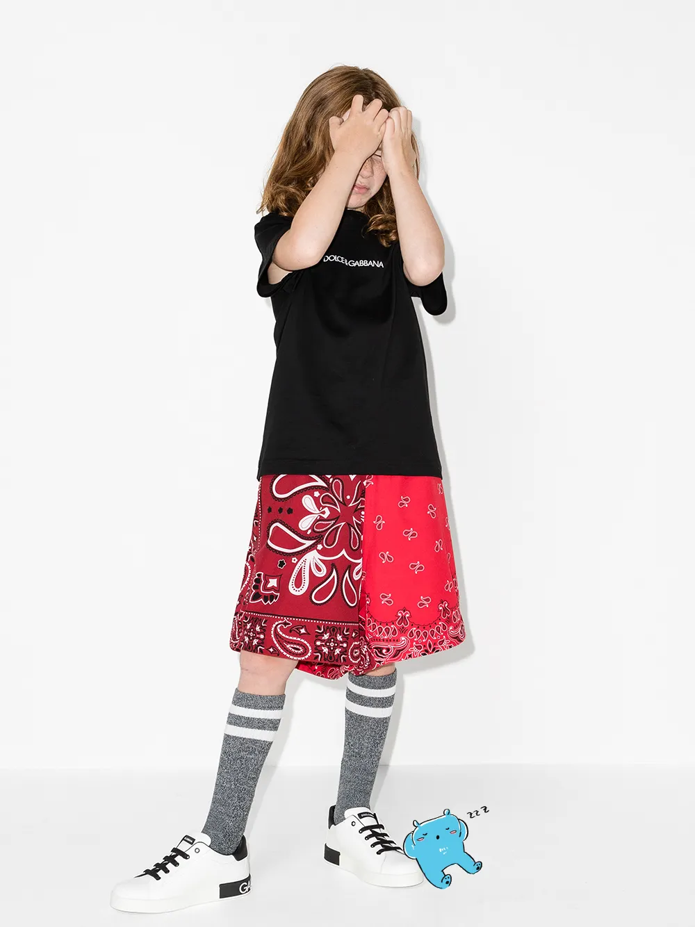 Футболка с логотипом Dolce & Gabbana Kids, черный — фото 2