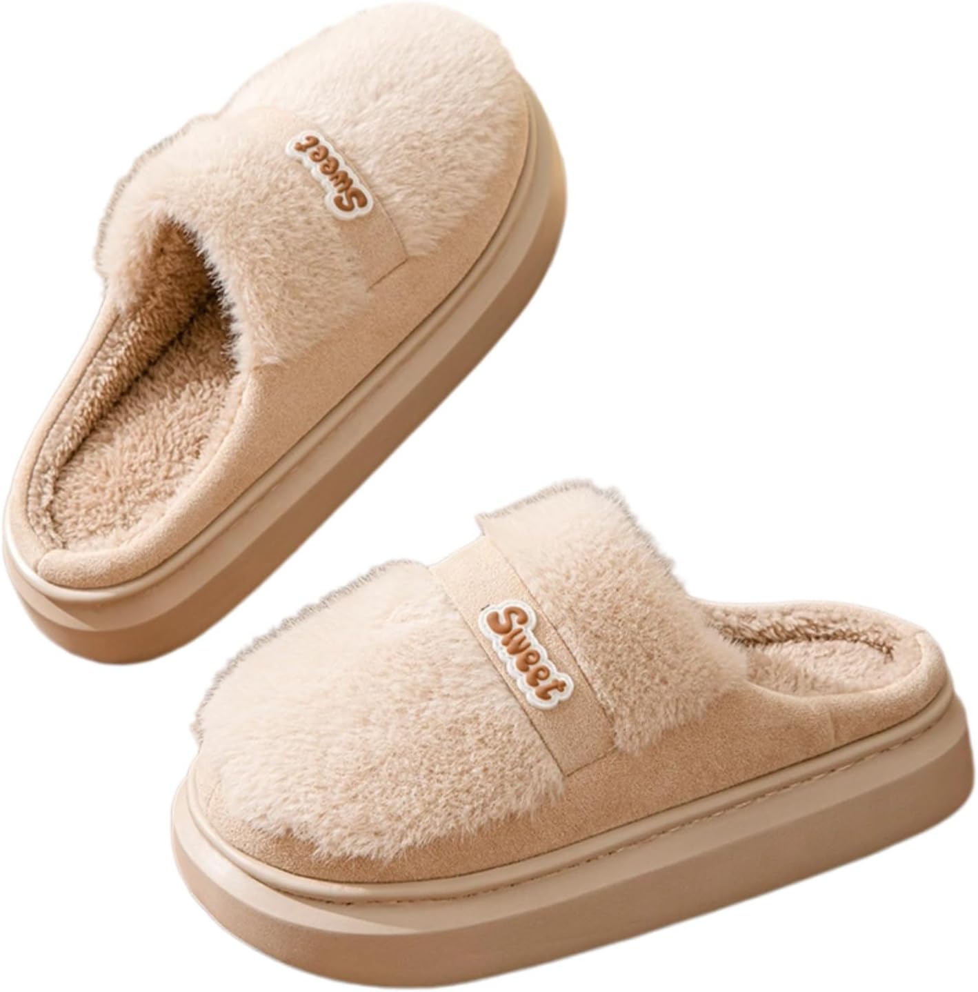 

Мягкие пушистые тапочки UNMULFC, милые, теплые, в стиле Y2K, для дома и спальни, шлепанцы, тапочки для отеков ног, широкие, нескользящие, для дома, сандалии с мультяшным рисунком, для женщин и мужчин, хаки