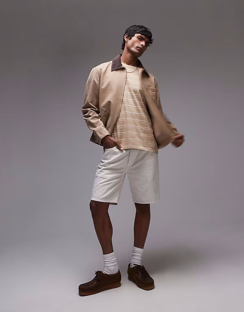 

Levi's 501 Original прямые легкие джинсовые шорты цвета экрю