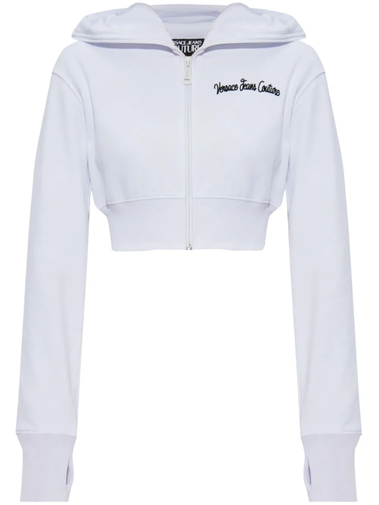 

Укороченная толстовка с капюшоном Versace Jeans Couture, белый