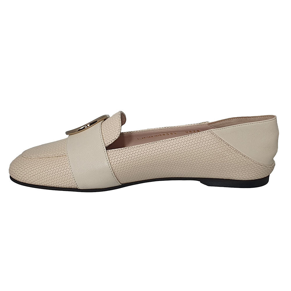 Женские кожаные туфли на плоской подошве Bally Clariska 6301227 с тиснением костей — фото 4