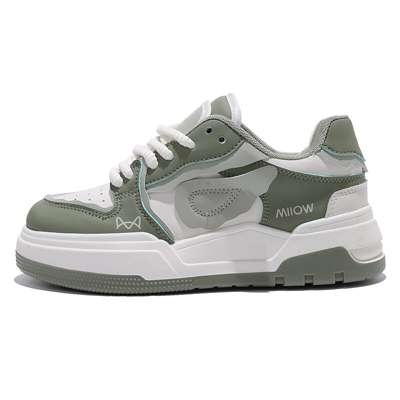 

Кроссовки MIIOW Trend Party Series Skateboarding Shoes Women's Low-top, зеленый