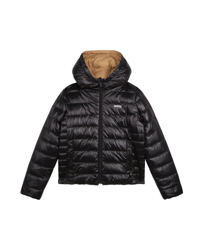 

Двусторонняя нейлоновая куртка пуховик Hugo Boss, черный
