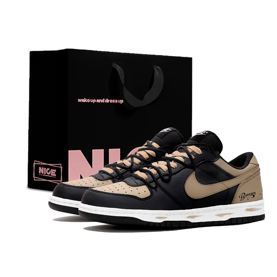 

Nike Большая сумка для покупок, Time Brown, кожаная подкладка, низкие кеды для скейтбординга, мужские, коричневый черный