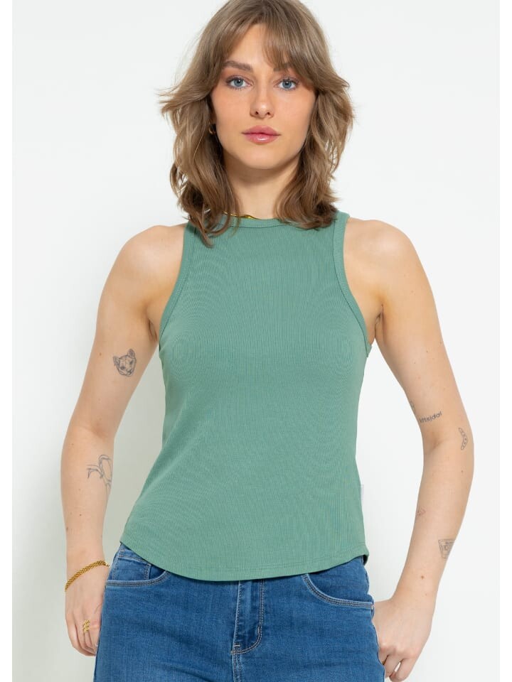 

Топ SASSYCLASSY Geripptes Tank, зеленый