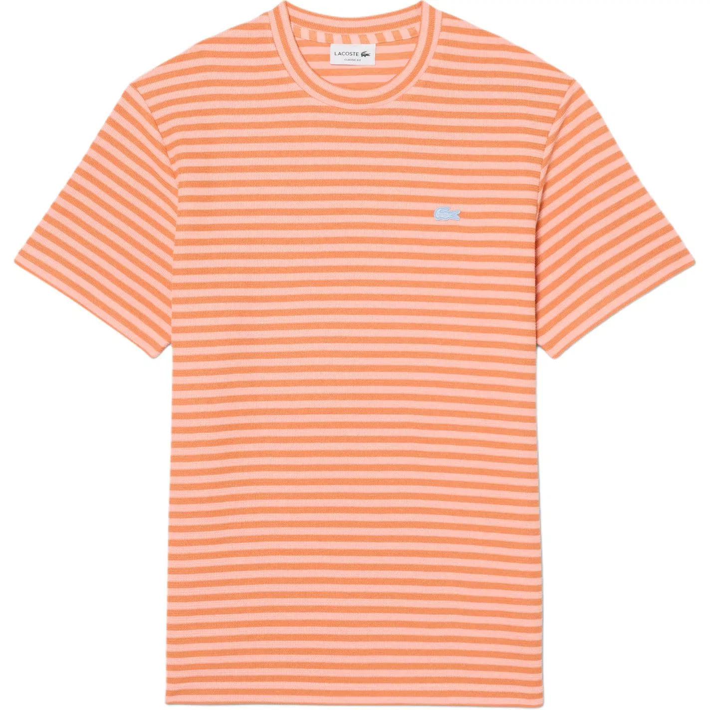 Футболка хлопковая Lacoste Crew Neck Moderate, розово-оранжевый