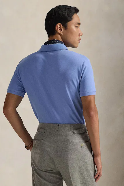 Поло из эластичного хлопка Polo Ralph Lauren, синий — фото 2