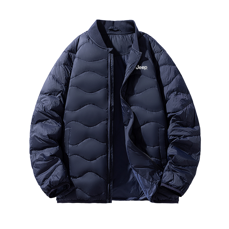 

Пуховик Unisex Baseball Collar Lightweight Jeep, темно-синий