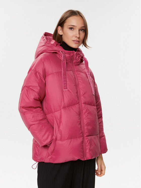 

Пуховик стандартного кроя Guess, красный