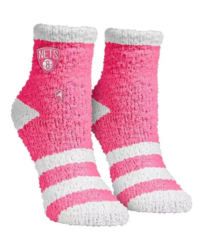 

Женские носки Розовые Brooklyn Nets Fuzzy Crew Socks Rock 'Em