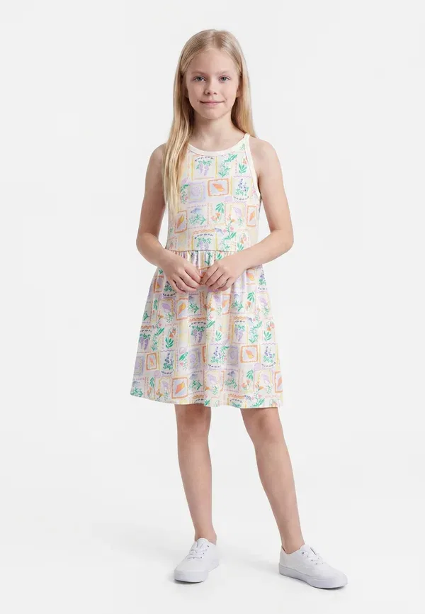 Платье-джерси Value easy dress Gap, multi-coloured/white, разноцветное/белое