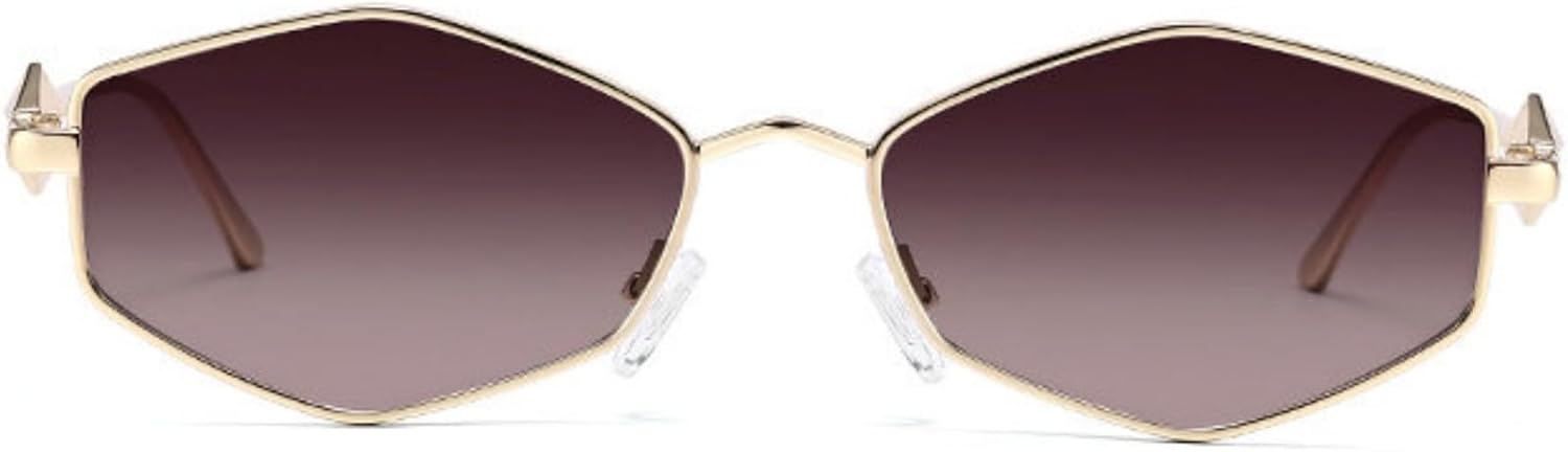 

Солнцезащитные очки Willochra Fashion Rimless Polygon для женщин и мужчин, классические винтажные, неправильной формы, черные, шестиугольные, с защитой от УФ-излучения UV400, C3