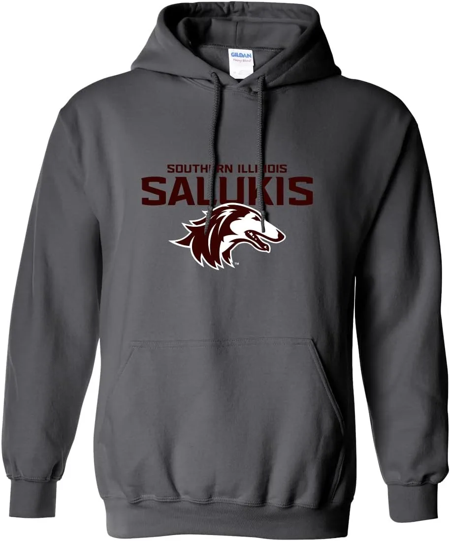 

CreateMyTee | Толстовка с капюшоном Southern Illinois Salukis, двухцветная