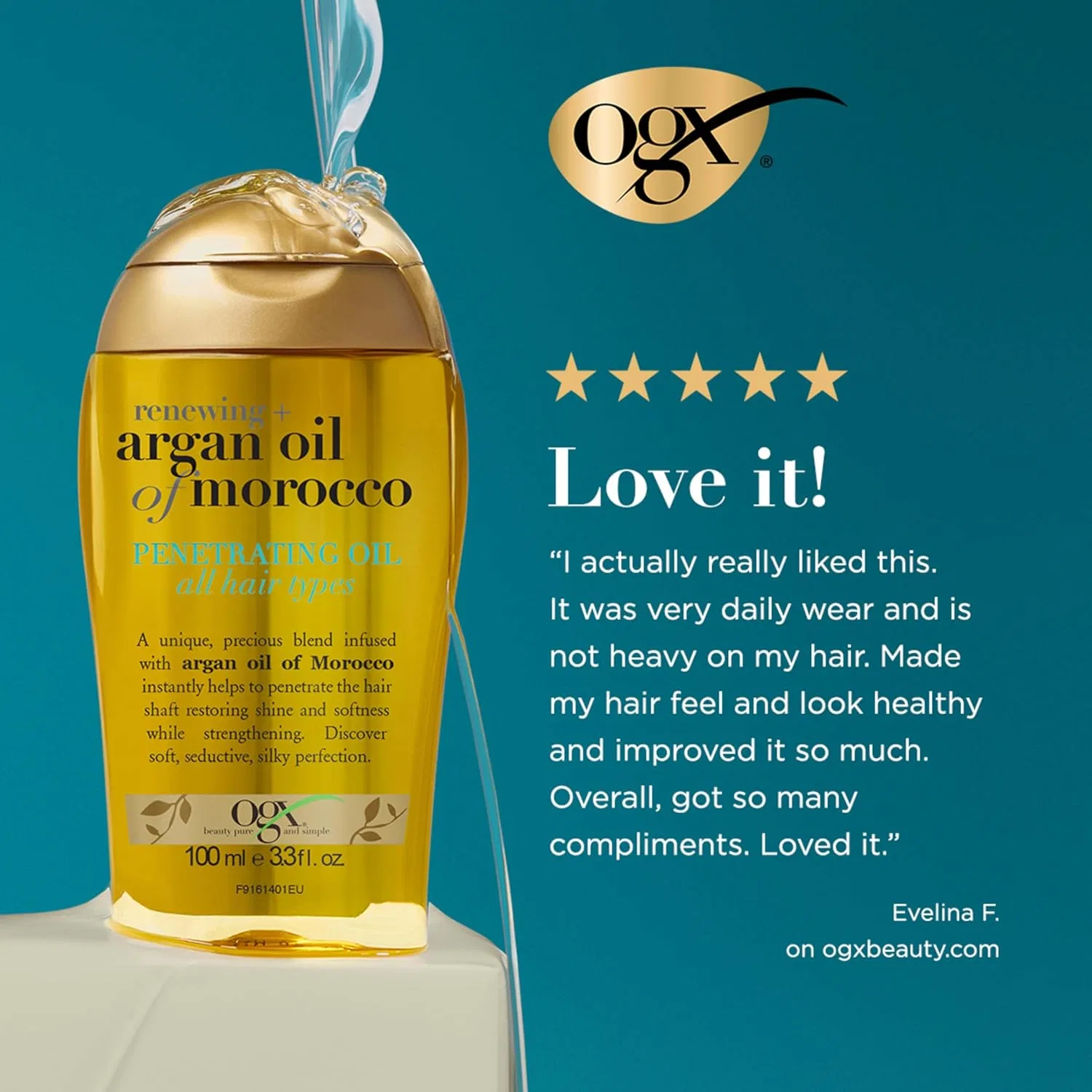 Масло для волос «Moroccan Argan Oil Penetrating Oil Extra» от Organix Ogx — фото 3
