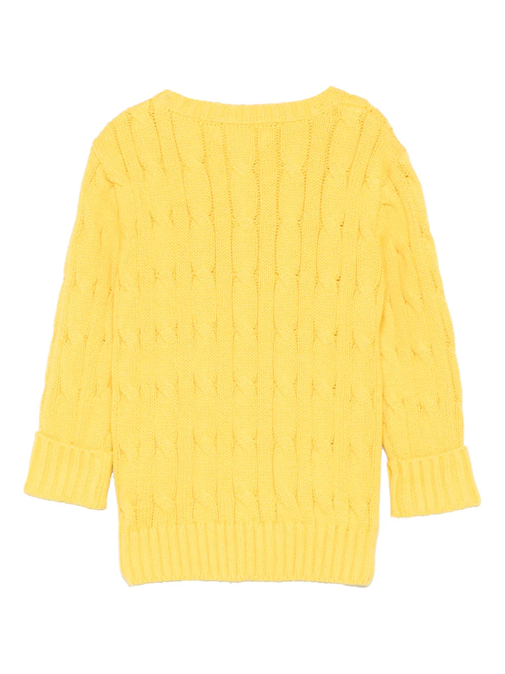 Свитер фактурной вязки Polo Ralph Lauren Kids, желтый — фото 2