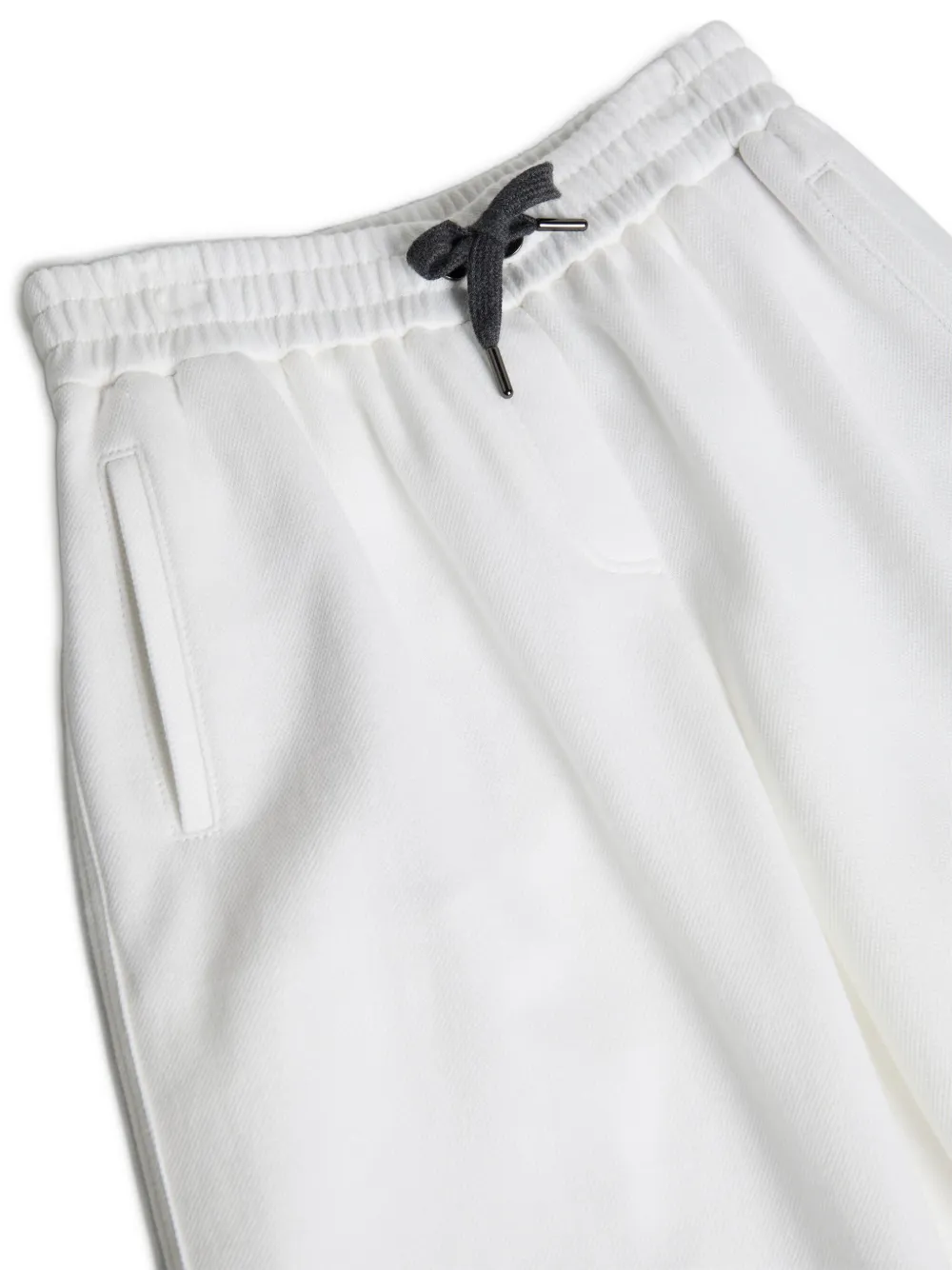 Спортивные брюки широкого кроя Brunello Cucinelli Kids, белый — фото 3
