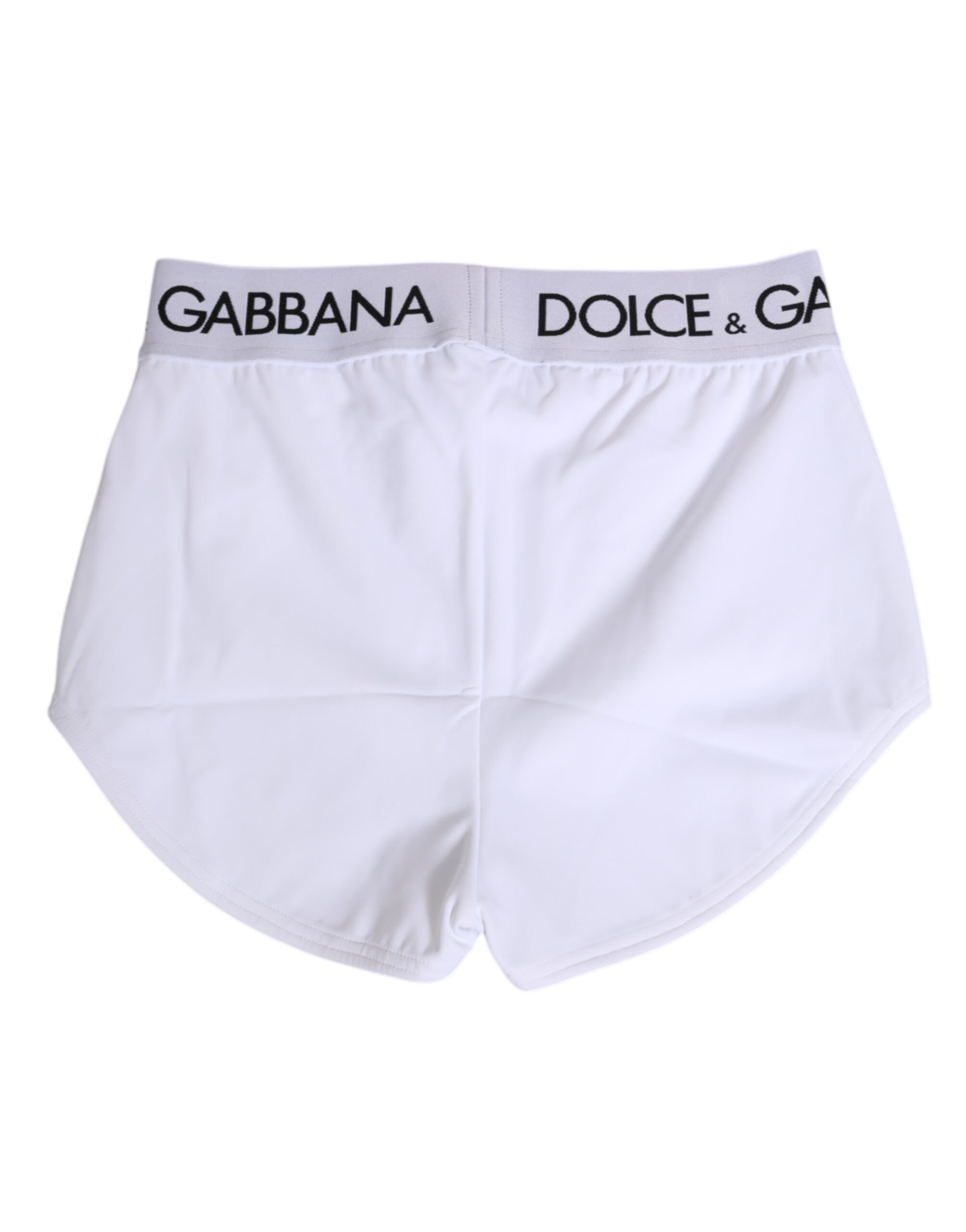 Белые нейлоновые шорты с логотипом на поясе Dolce & Gabbana, белый — фото 2
