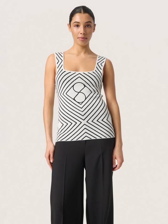 

Топ Clare Monogram в полоску Soaked In Luxury, White/Multi