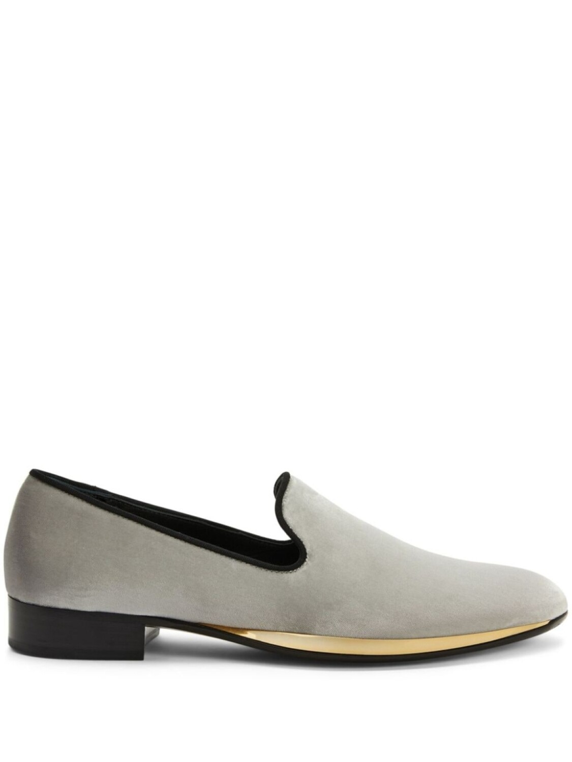 

Giuseppe Zanotti бархатные лоферы Flash, серый