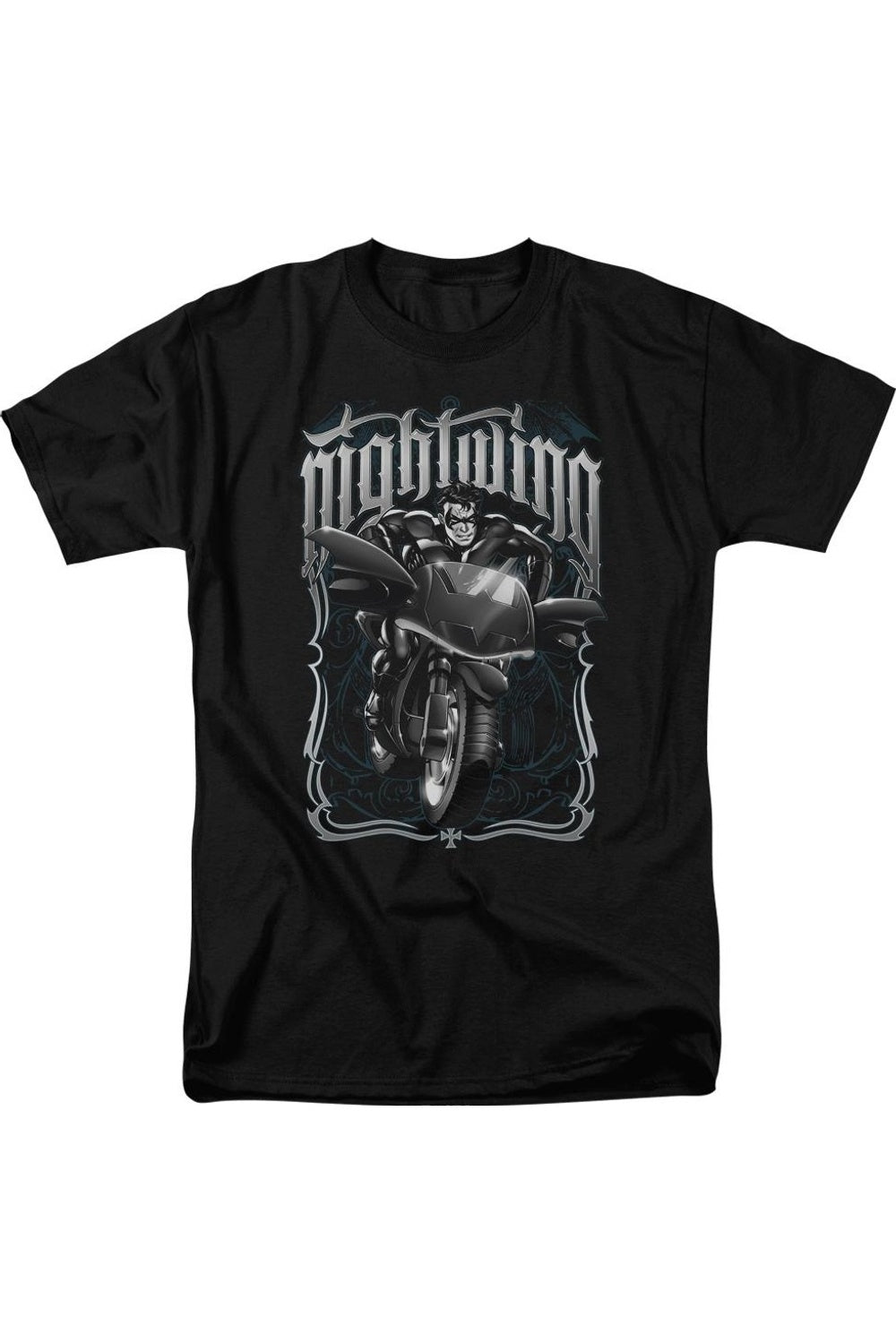 

Футболка с коротким рукавом для взрослых Batman Nightwing Biker Gildan, черный