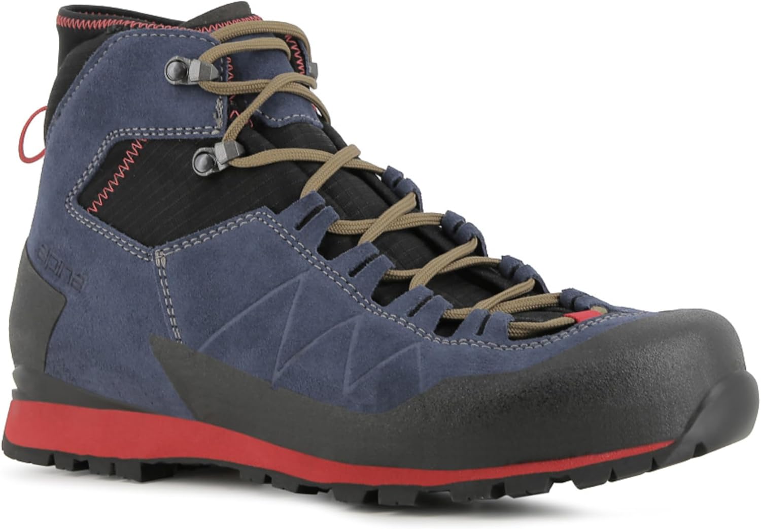 

Мужские походные ботинки Alpina JOY - сверхлегкие кожаные туристические ботинки с водонепроницаемой дышащей мембраной, подошвой с противоскользящим сцеплением для любой погоды, обувь для подхода и скалолазания, сделано в Европе, синий