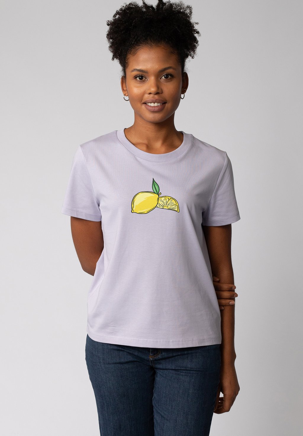 

Футболка с принтом LEMON watapparel, фиолетовый