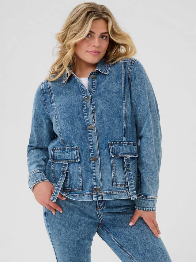 

Джинсовая куртка Elona KAFFE Curve, Mid Blue