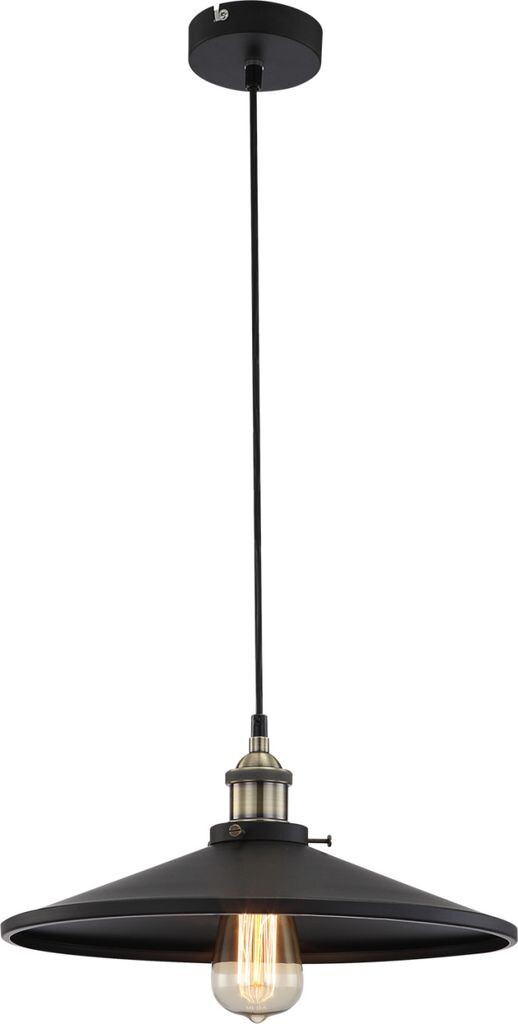 

Подвесной светильник Globo Lighting алюминиевый цвета латуни, состаренная латунь, матовый черный, матовый, черный ПВХ-кабель, ø: 360 мм, В: 1200 мм, вкл.