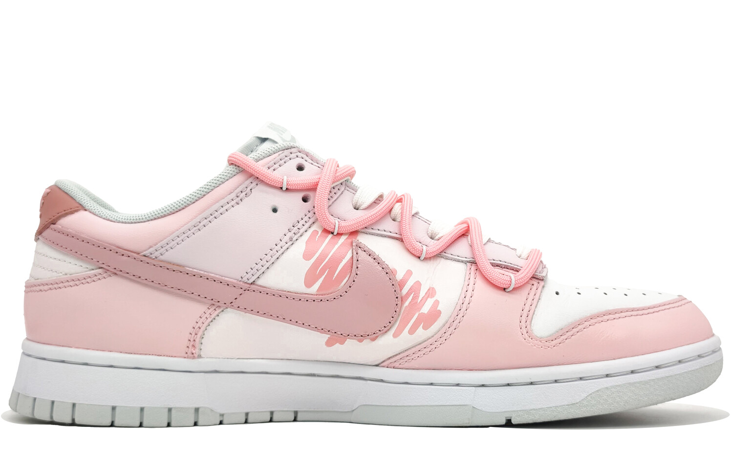 

Кроссовки Nike Dunk Skateboarding Shoes Unisex Low-top Dark Pink Nubuck, цвет Love fans