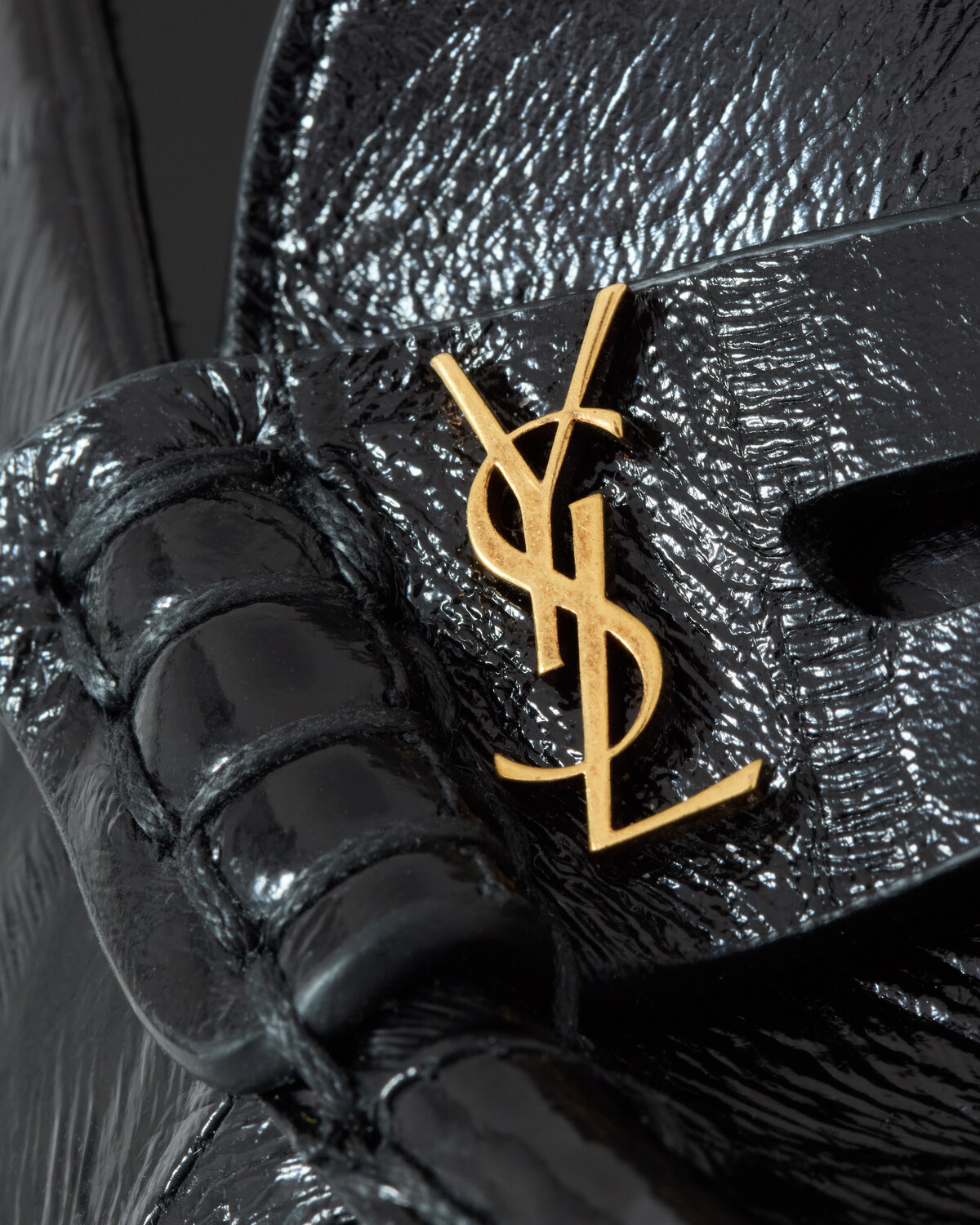 Туфли-лодочки LE LOAFER из угря Saint Laurent, черный — фото 4